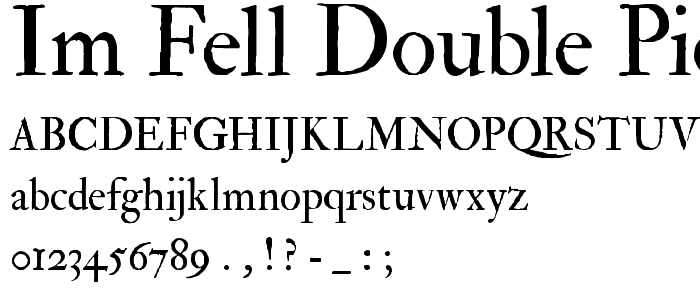 IM FELL Double Pica Roman  font